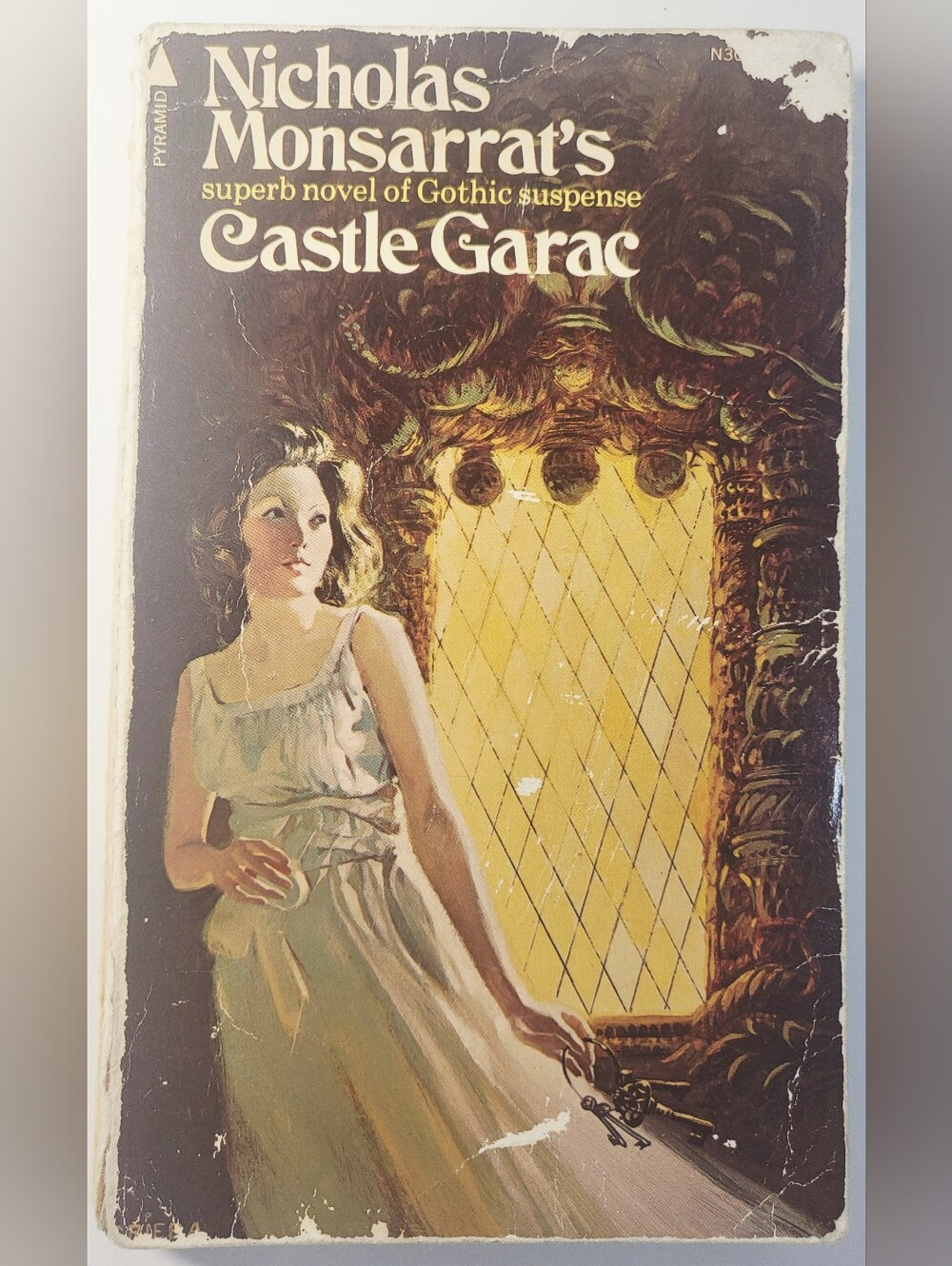 Castle Garac Vintage Paperback Book Cover - Gothic Illustration
